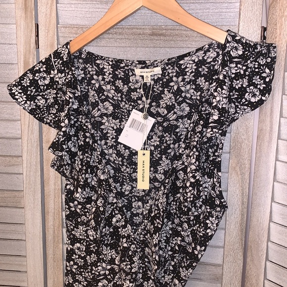 NWT Nordstrom’s Max Studio Floral Wrap High low Dress - Picture 2 of 5